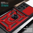 thumbnail image 6 of SOATUTO For Samsung S23 Ultra Phone Case Military Grade Drop Rugged Cover With Camera Slide Anti-Scratch Protective 360° Rotate Kickstand Sturdy Shockproof Case For Samsung Galaxy S23 Ultra - Red, 6 of 7