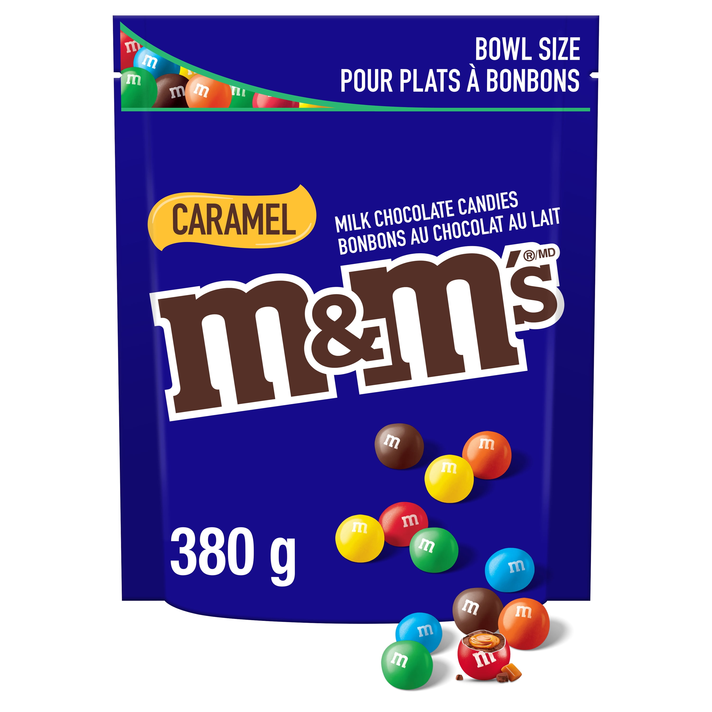 Friandises au chocolat au lait M&M’s Caramel, sac, 380 g 1 sac, 380 g