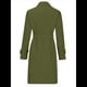 thumbnail image 4 of Gabardina Larga Cruzada de Larga para Mujer, Cortavientos, Clásica, con Solapa y Cinturón. Verde L, 4 of 7