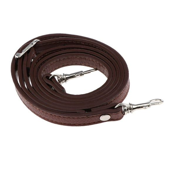 Replacement Adjustable PU Leather Shoulder Bag Strap with Detachable Buckle - Light Brown, as described