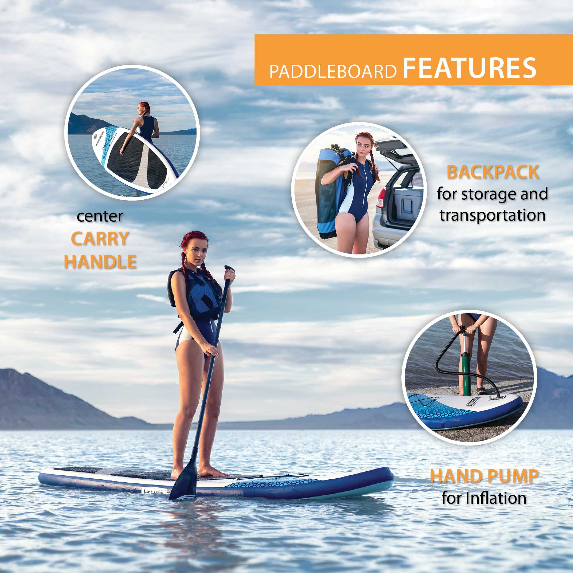 Lifetime Vista 11 ft Inflatable Stand-Up Paddle Board with Paddle (90934)