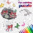thumbnail image 3 of DIY Painting Puzzle 3D Arts And Crafts Creative For Girls Boys Flower Includes 10ml Color Pen, 3 of 9