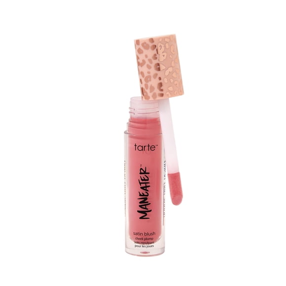Blush Tarte Maneater, mejillas satinadas, regordete, rosa cálido, tamaño completo