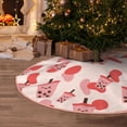 thumbnail image 6 of Daiia Milk Tea Drawing Merry Christmas Tree Skirt , Xmas Large Lace-up Tree Skirt, Santa Snowflakes Rustic Home Decorations New Year Party Farmhouse Decor-30", 6 of 7