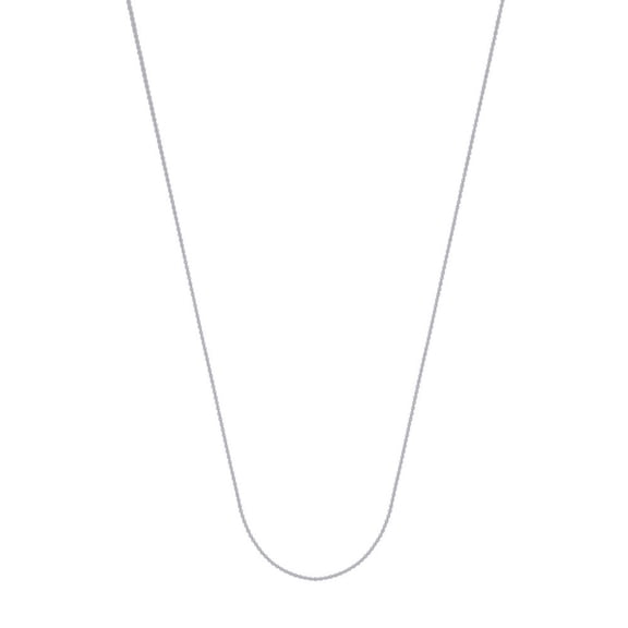 14k White Gold .9mm Cable Chain Necklace 5mm Spring Ring Closure - 1.3 Grams - 18 Inch