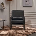 thumbnail image 4 of Ktaxon Accent Chair Lounge Armchair Modern PU Leather Upholstered Single Sofa with Black Coated Metal Frame Black, 4 of 11