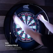 Target Darts Corona Vision Black Frame / White LED Surround Ring Light Dartboard Lighting System