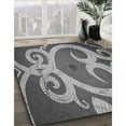 thumbnail image 2 of Ahgly Company Indoor Rectangle Patterned Dark Gray Area Rugs, 2' x 4', 2 of 6
