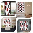thumbnail image 7 of Red Grey Black Window Privacy Film, Irregular Geometric Modern Abstract Static Cling UV Sun Blocking Heat Control Window Tint Day and Night, Non-Adhesive One Way Windows Privacy Cover 17.7''x78.7'', 7 of 7
