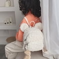 thumbnail image 2 of Mochila Qarigey con Conejito de peluche Cierre de cremallera duradero forro de PU blanco, 2 of 6