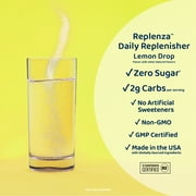 Replenza GLP-1 Support, Daily Replenisher, Helps Support Muscle Recovery, Digestive Health, and Skin Elasticity, Lemon Drop, 30 Servings