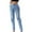 Blue, variant on Bigersell Low Waisted Jeans Jean Shorts Clearance Stretchy Jeans Woman Ankle Leg Denim Pants Button Closure Distressed Female Boot Cut Jeans Straight High Waist Cropped Pants Style J-133 Black M