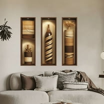 3PCS 3D vinyl removable vase wall stickers for bedroom and living room decoration