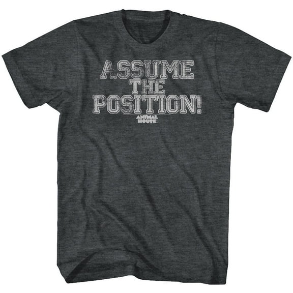 Animal House Position Yourself Black Heather Adult T-Shirt 3Xlt
