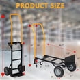 thumbnail image 4 of Heavy Duty 2-in-1 Convertible Hand Truck & Platform Dolly Cart – 800LB Capacity, 8" Non-Flat Wheels, Adjustable Handle, 4 of 7