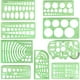 thumbnail image 4 of Reglas de Borrador de Plástico ANGGREK 9 Uds Plantillas de Dibujos Geométricas Verde, 4 of 8