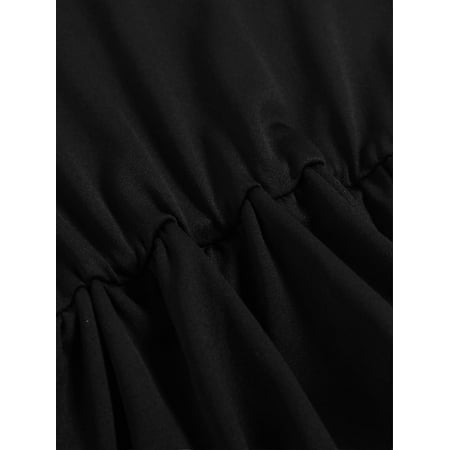 

Casual Plain Round Neck Short Sleeve Black Toddler Girls T-Shirts (Girl s)