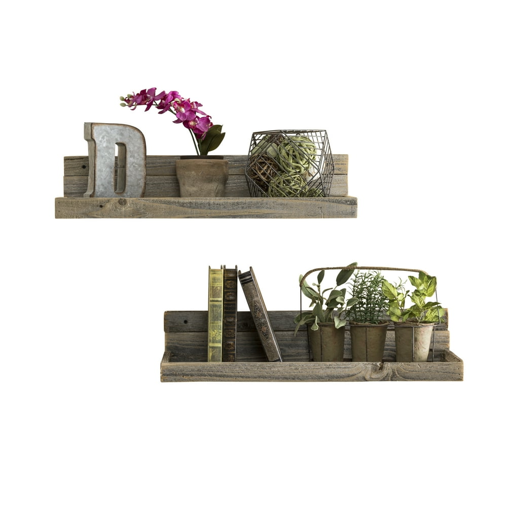 Barnwood Floating Shelves, Set of 2 Natural