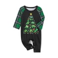 thumbnail image 3 of Votuleazi Christmas Family Pajamas Matching Set Long Sleeve Dinosaur Print Tops and Plaid Pants Sleepwear, 3 of 10