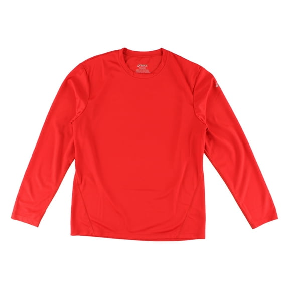 Asics Core Long Sleeve Top Mens Active Shirts & Tees Size S, Color: Red Heat
