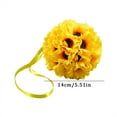 thumbnail image 2 of Artificial Sunflower Hanging Ball, Silk Flower, 4 Sizes, for Wedding/Party/Home Decoration, Yellow, 2 of 3
