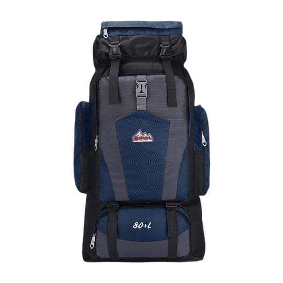 Mochila de senderismo, mochila de día, mochila de escalada para hombres y mujeres, mochila de viaje de 80 l, mochila para trekking, mochileros al aire Azul oscuro
