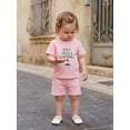 thumbnail image 5 of BemeyourBBs Toddler Baby Girl Summer Clothes Kids Baby Girl Golf Outfit Golf Skills Loading Letters Elements Embroidery Short Sleeve T Shirt Tops with Pockets Shorts 2Pcs Set, 5 of 9