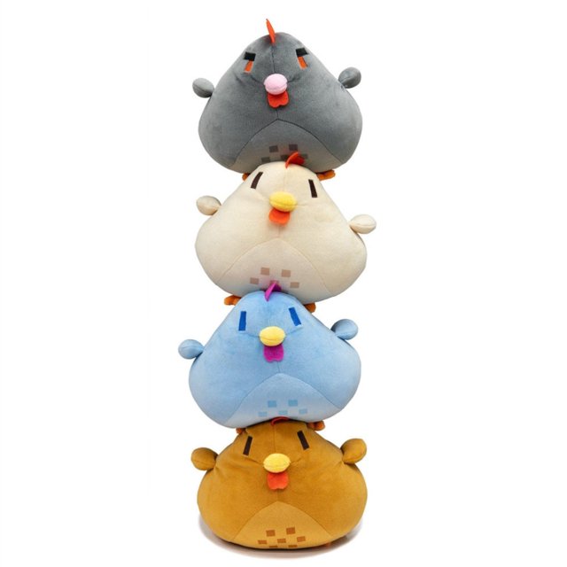 Figuras de juego de Anime, juguetes de peluche, gallina de dibujos animados, colección de muñecos esponjosos, muñecos, juguetes, decoración del hogar, regalo de cumpleaños