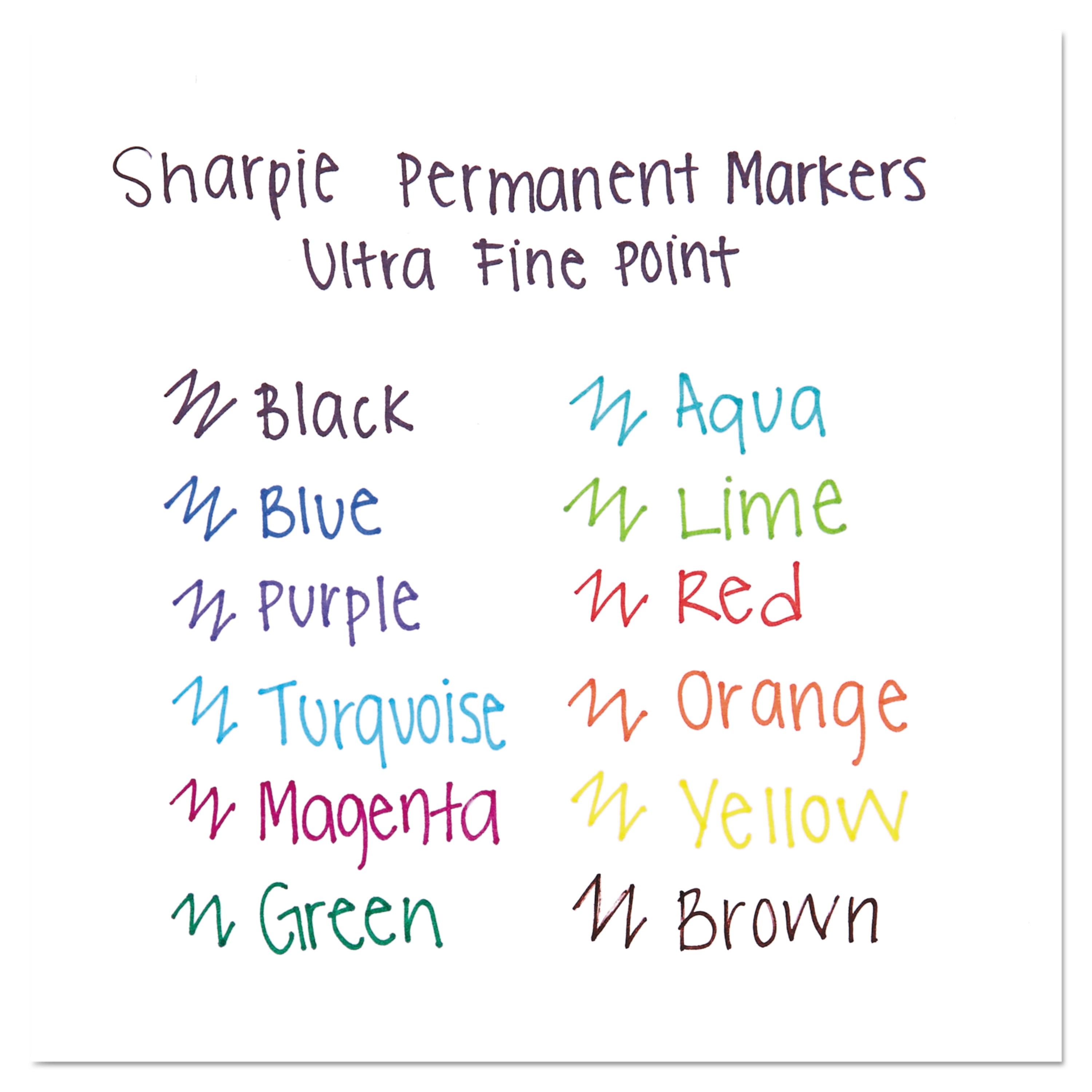 SHARPIE Ultra Fine Permanent Marker Set - 12 Assorted Ultra Fine Markers  plus 2 Fine Point Markers