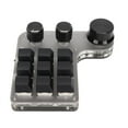 thumbnail image 4 of One Handed Macro Mechanical Keyboard, 9 Key Multifunction DIY Programmable KeyPad With 3 Knobs, RGB Backlit Custom Knob KeyPad, 4 of 8