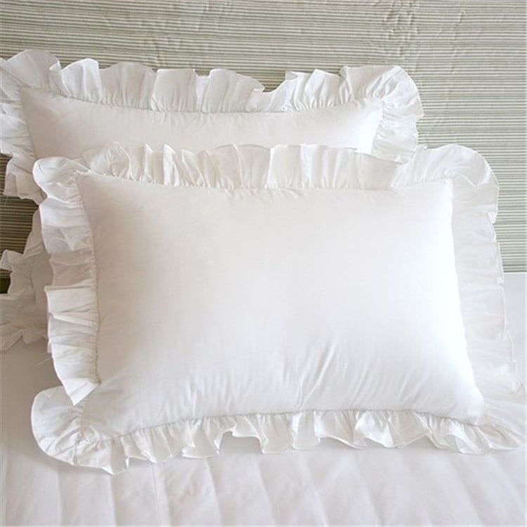 white Stanford Size One Pillow QUILTED Zippered Protector Sham 