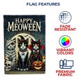 thumbnail image 5 of America Forever Cat Halloween Garden Flag, 12.5 x 18 inches Double Sided, Happy Halloween Garden Flag, Happy Meoween Cat Flag, Fun Spooky Halloween Decoration Outdoor Seasonal Flags for Yard, 5 of 5