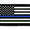 Thin Blue Line Patch, variant on Thin Blue Line Patch - Removable Patch