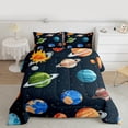 thumbnail image 2 of jejeloiu Galaxy Planet Bedding Comforter Set,Colorful Stars Dots Twin Comforter Sets,Universe Theme Bedding Set For Boys Teens,Microfiber Bedroom Decor Reversible,2-Piece, 2 of 8