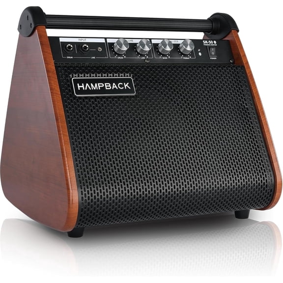 50W Bluetooth Studio Speaker - Pro Audio with Adjustable Reverb & Deep Bass for E-Drums/E-Guitar/E-Piano/Home Stage