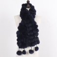 thumbnail image 1 of Bufanda de piel de conejo 2023 auténtica para mujer, bufanda cálida de invierno, venta al por mayor, 100% qiuyongming unisex, 1 of 2