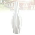 thumbnail image 2 of 1Pc Simplicity Ceramic Vase Creative Flower Vase Container European Style Household Decoration White Size M, 2 of 9