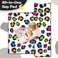 thumbnail image 4 of Blue and White Leopard Print Teens Toddler Nap Mat with Pillow, Sleeping Mat Bag for Preschool Daycare 60"x20", 4 of 6