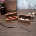 thumbnail image 4 of Organizador de anillos de madera de nogal, caja de madera para joyas, ideal para propuestas de compromiso., 4 of 5
