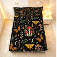 thumbnail image 5 of Homewish Watercolor Plant Mushrooms Bed Sheets,Butterflies Moths Full Size Sheets,4 Pieces,1 Flat Sheet, 1 Fitted Sheet and 2 Pillowcases, 5 of 6