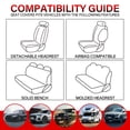 thumbnail image 6 of XiongXiong 9 Pcs PVC Leather Car Seat Covers Full Set, Front & Rear Bench Waterproof Seat Cover Fit for SUV,Sedan,Van, Airbag Compatible, Black, 6 of 13
