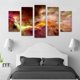 thumbnail image 3 of Cuadro decorativo abstracto tonos cálidos juego de 5 piezas 150x80 cm ideal para sala comedor oficina o recámara moderna, 3 of 5