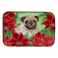 thumbnail image 2 of Carolines Treasures CK1365DDM Fawn Pug Poinsettas Dish Drying Mat, 2 of 4
