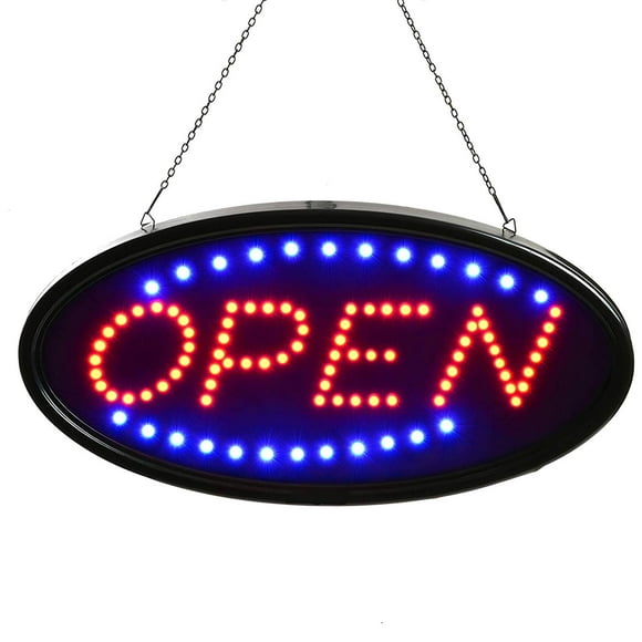 GreenLife® Open Sign LED Open Sign Electronic Billboar Bright Advertising Board Flashing Window Display Sign with Motion