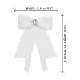 thumbnail image 2 of INSPIRE CHIC Lace Bow Tie Brooches for Women Fashion Brooch Pins Pre-Tied Shirt Neck Tie White One Size, 2 of 4