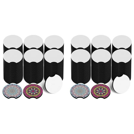 

240Pcs Sublimation Blanks Car Coasters 2.75 Inch 5mm Car Coasters Blanks for Thermal Sublimation Crafts Cup Holders
