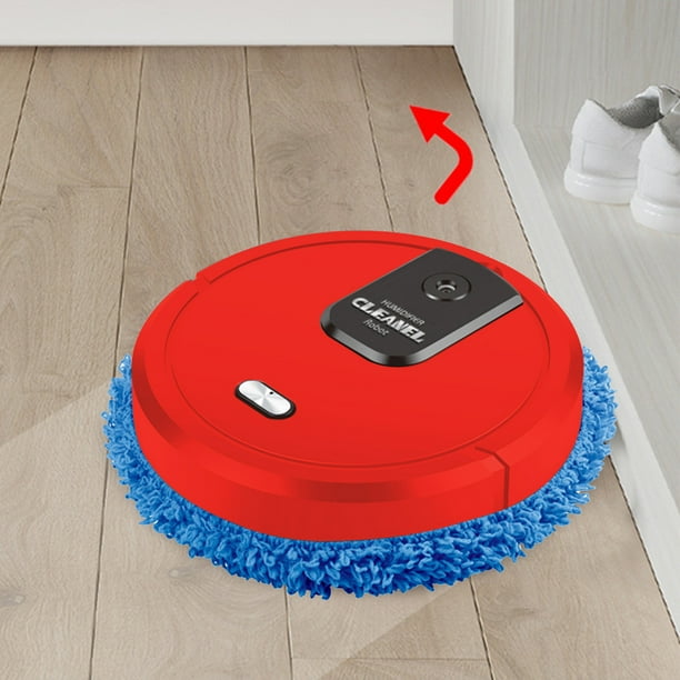 Xihbxyly Robot Trapeador Silencioso, Modo de Limpieza En Seco y Húmedo, Carga Usb, Evita Obstáculos Automáticamente, Aspiradora Inteligente, Ideal para El Cuidado Del Suelo Del Hogar, Blanco, Negro y