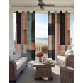 thumbnail image 6 of Color Striped Blackout Curtains for Bedroom Living Room Darkening Curtains 84 Inch Length 2 Panels Set Modern Abstract Art Vertical Stripe Window Curtain Window Treatment Grommet Drapes 42"x84", 6 of 9