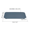 thumbnail image 2 of Uxcell 12x9" Fast Food Tray, Plastic Reusable Multi-Purpose Rectangle Serving Tray Blue, 2 of 5