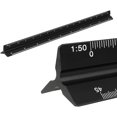 thumbnail image 1 of Triangular Ruler - 30cm Length Aluminum Ideal for Architects Engineers Architecture Studies - Triangular Different Scales Architectural Ruler - 1:20 1:50 1:75 1:100 1:125, 1 of 4